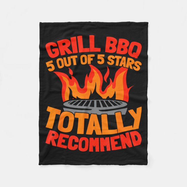 Grill Bbq Grillmaster - Grilling Barbecue 4 Fleece Blanket (Front)