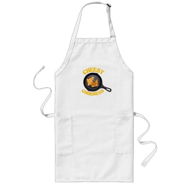 Grill Cheese Sandwich Cheesy Goodness Long Apron (Front)