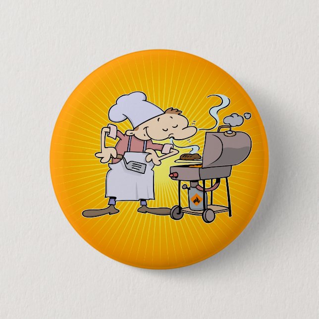 Grill Chef 6 Cm Round Badge (Front)