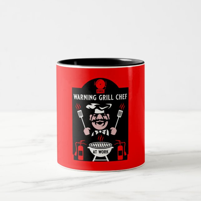 Grill Chef Gift Two-Tone Coffee Mug (Center)