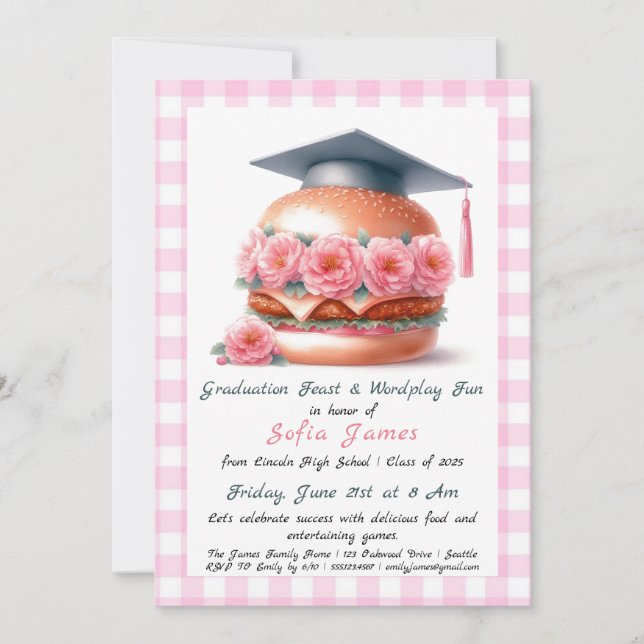 Grill & Chill Grad Party Invitation (Front)