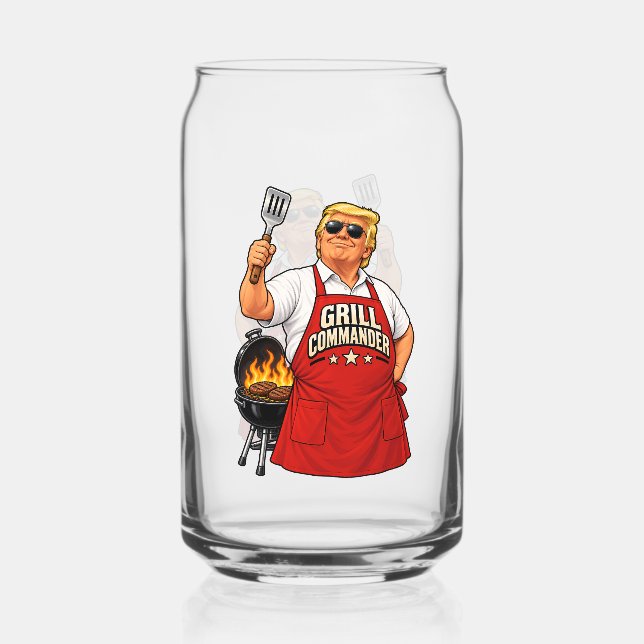 Grill Commander BBQ Two-Sided Can Glass (Back)