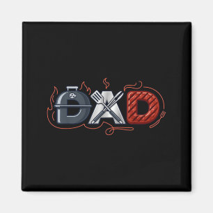 Grill Dad BBQ Pitmaster Father Fathers Day Magnet