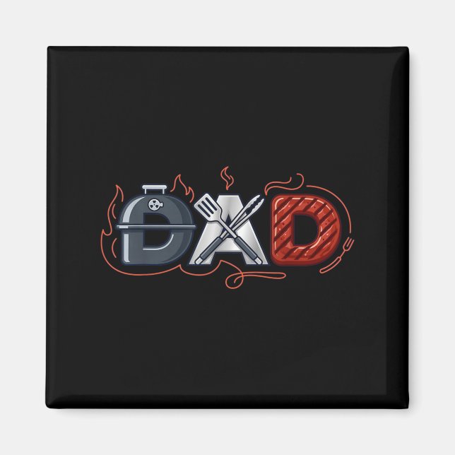 Grill Dad BBQ Pitmaster Father Fathers Day Magnet (Front)