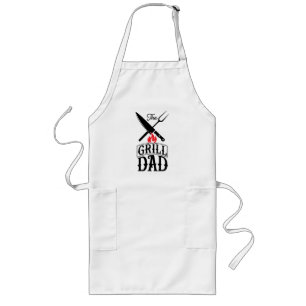 Grill Dad (customizable) Long Apron
