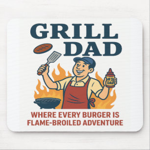 Grill Dad – Flame-Broiled Adventure Mouse Mat