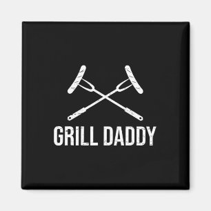 Grill Daddy Funny Fathers Day Gift-grillfather-gri Magnet