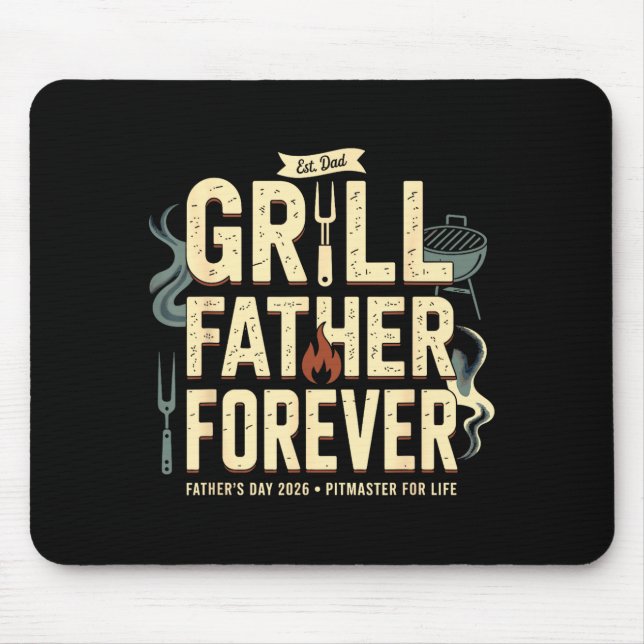 Grill father forever bbq pitmaster 2026 cooking mouse mat (Front)