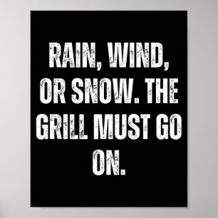 Grill funny bbq boss meat smoke  poster