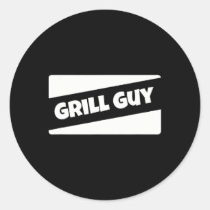 Grill Guy Summer Bbq Barbecue Meat Grilling Dad Sm Classic Round Sticker