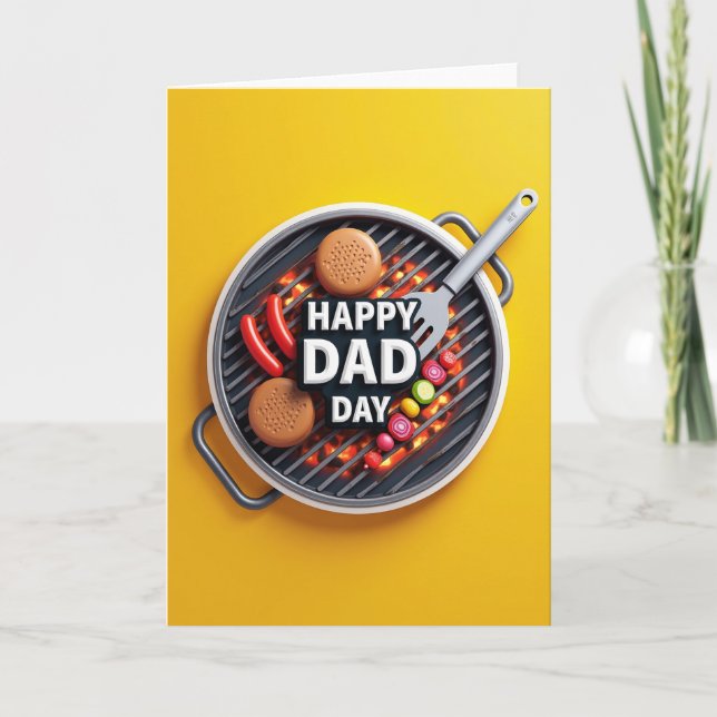 Grill Happy Dad Day Image Card (Front)