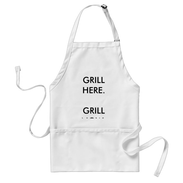 GRILL HERE.GRILL NOW. STANDARD APRON (Front)