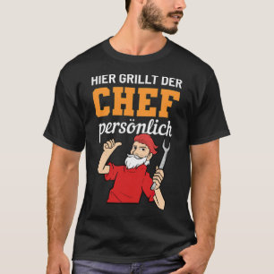 Grill Instructor Barbecue Season BBQ Chef dinosaur T-Shirt