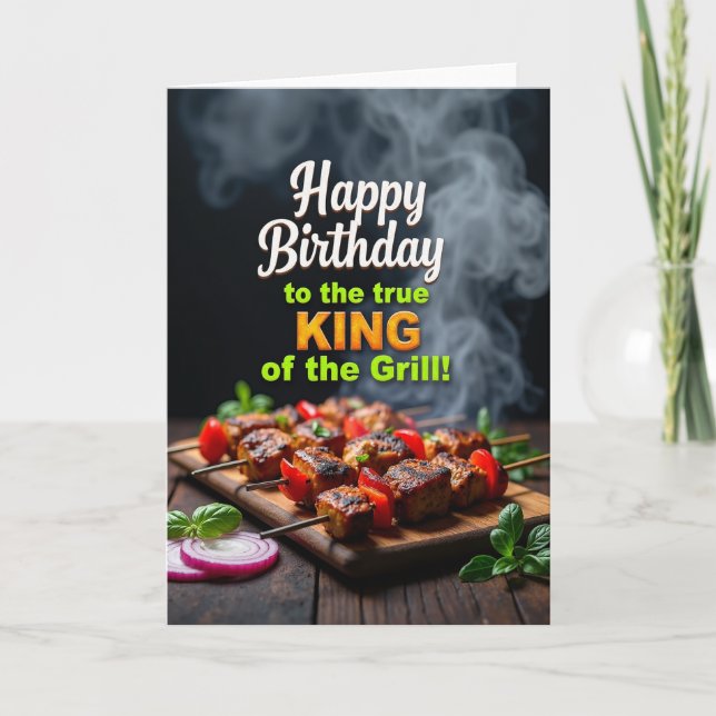 Grill King Birthday Card (Front)