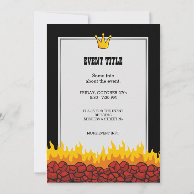 Grill King Invitation (Back)
