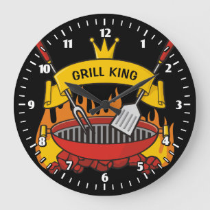 Grill King Large Clock