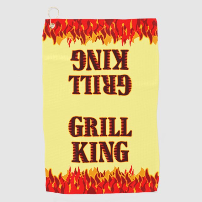 Grill King Red Flames BBQ Towel (Front)