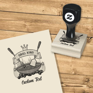 Grill King Rubber Stamp