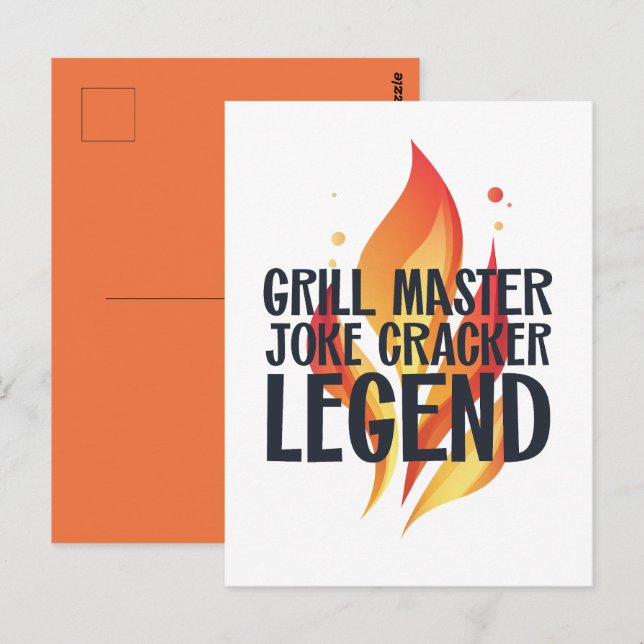 Grill Legend BBQ Poster Postcard (Front/Back)
