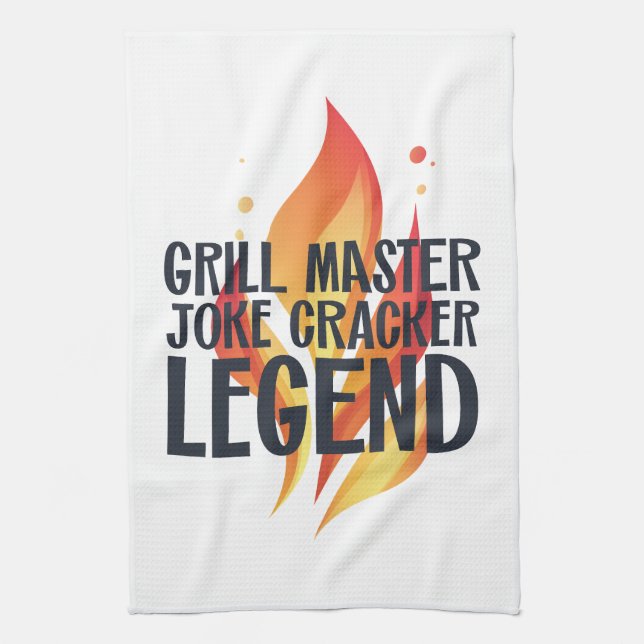 Grill Legend BBQ Poster Tea Towel (Vertical)