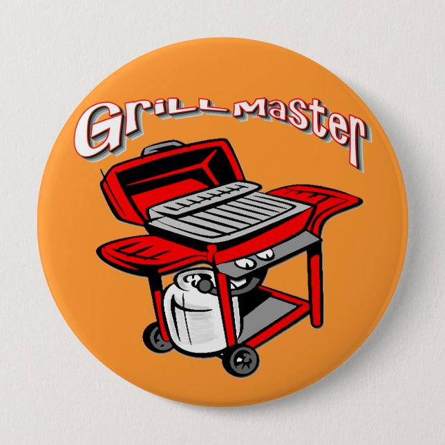 Grill Master 10 Cm Round Badge (Front)