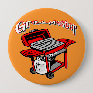 Grill Master 10 Cm Round Badge