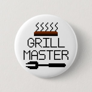 GRILL MASTER 6 CM ROUND BADGE