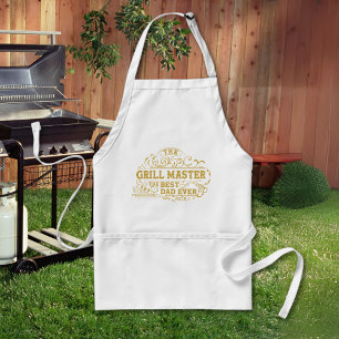Grill Master and Best Dad Ever Fathers Day Standard Apron