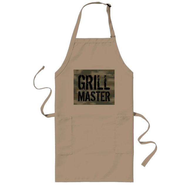 Grill Master BBQ apron with pixel army camouflage (Front)