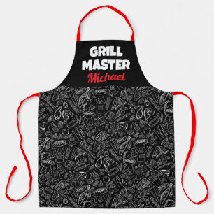 Grill master bbq foodie men dad husband apron