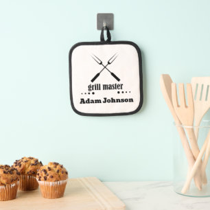 Grill Master - BBQ Forks - Personalised Pot Holder