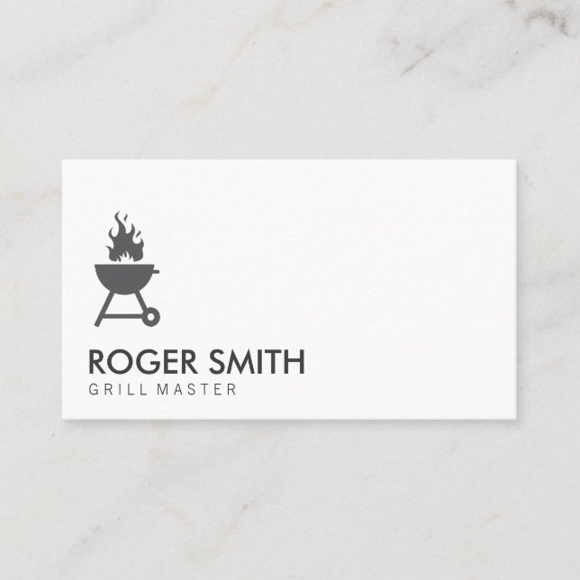 Grill Master BBQ Pit Business Card (Front)