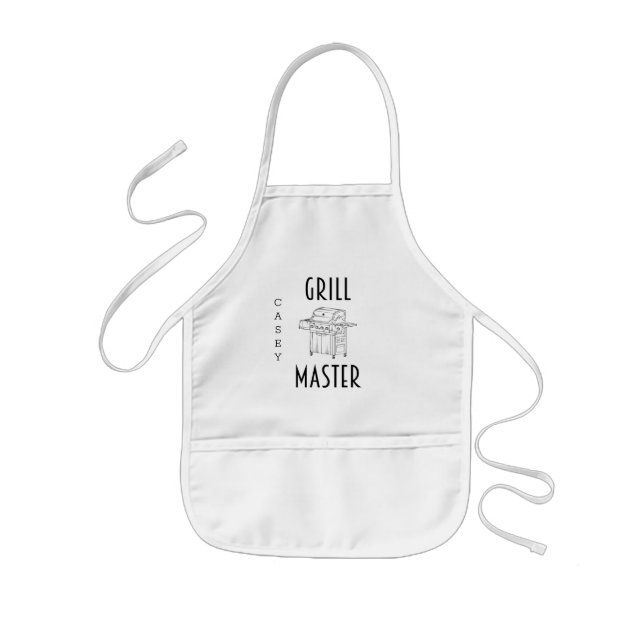 Grill Master Child Cooking Custom Kids Apron (Front)