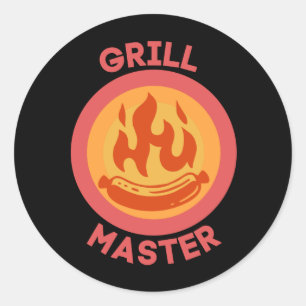 GRILL MASTER CLASSIC ROUND STICKER