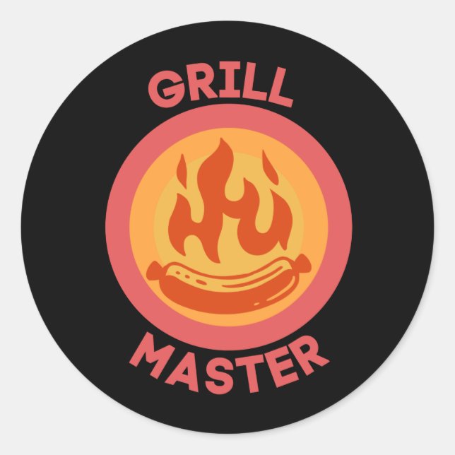 GRILL MASTER CLASSIC ROUND STICKER (Front)