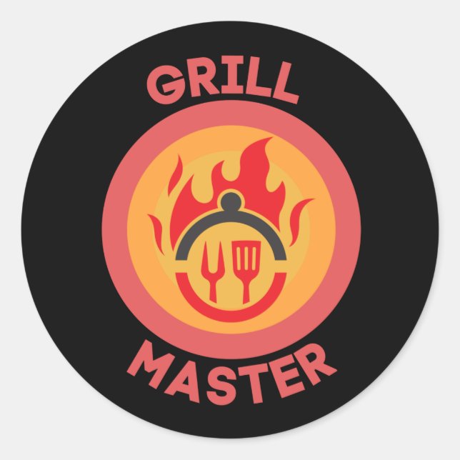 GRILL MASTER CLASSIC ROUND STICKER (Front)