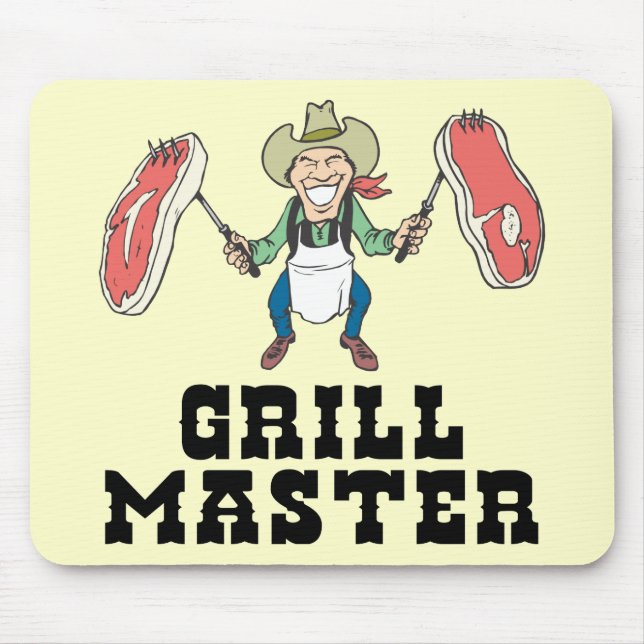 Grill Master Cowboy Mouse Mat (Front)