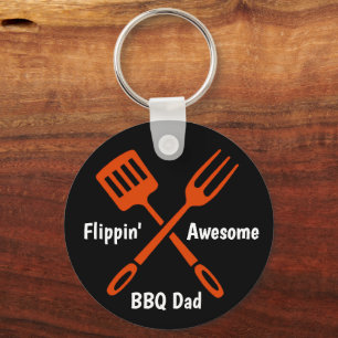Grill Master Dad BBQ Key Ring