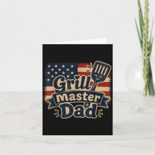 Grill Master Dad Bbq Squad Fathers Day Summer Card