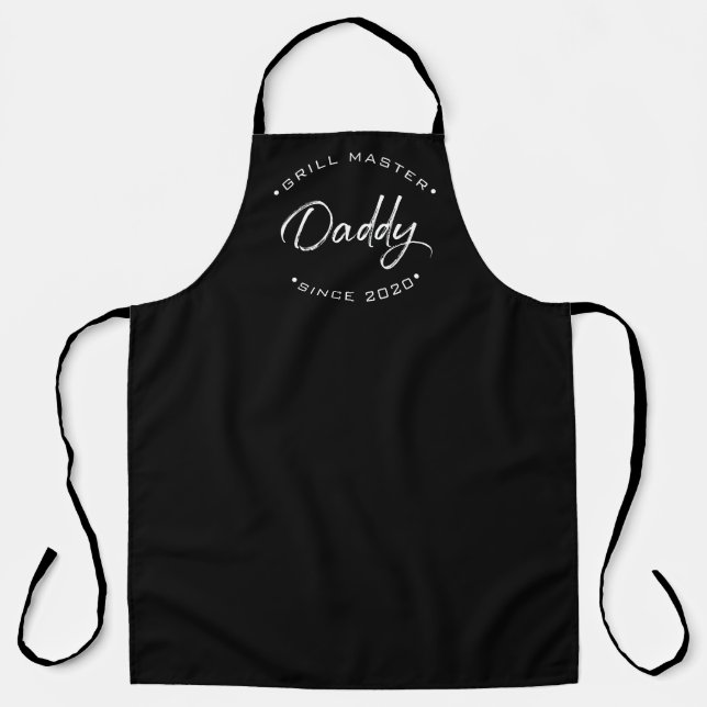 Grill Master Daddy Since Personalised Year Apron (Front)
