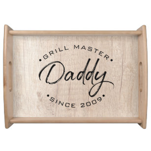 Grill Master Daddy Since Personalised Year Serving Tray
