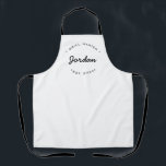 Grill Master Established year Personalised Name  Apron<br><div class="desc">Inspire the Grill Masters in your life with our personalised Grill Master Established Year Name Apron. This modern and unique apron is the perfect gift for those talented chefs who take pride in their grilling skills. Customise this apron with the name of the Grill Master and the established year of...</div>