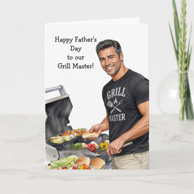 Grill Master Father’s Day Card | BBQ Dad Card  (Front)