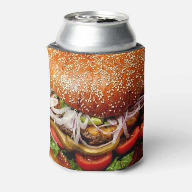 grill master father's day hamburger cheeseburger can cooler (Can Back)