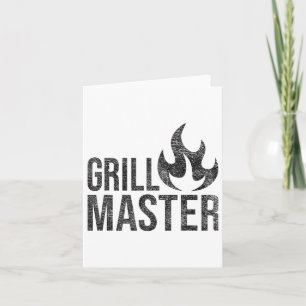 Grill Master Flame Barbecue Bbq Smoke Char Open Fi Card