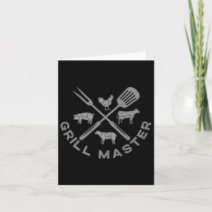 Grill Master Funny Grilling Bbq Gift Barbecue Smok Card