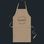 Grill Master GRANDPA Since Personalised Year Long Apron<br><div class="desc">Featuring the words "Grill Master" Grandpa (customisable). Personalise this modern design apron with a retro feel include the year "since" he's been a grandfather making your grilling dreams come true.  :)</div>