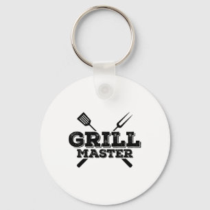 Grill Master Grilling Byrbecue Bbq Smoker Graphic Key Ring
