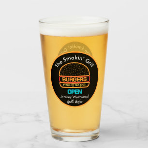 Grill Master Grilling Pint Beer Glass Drinkware