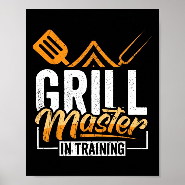 Grill Master In Training Bbq Aficionado  Poster (Front)